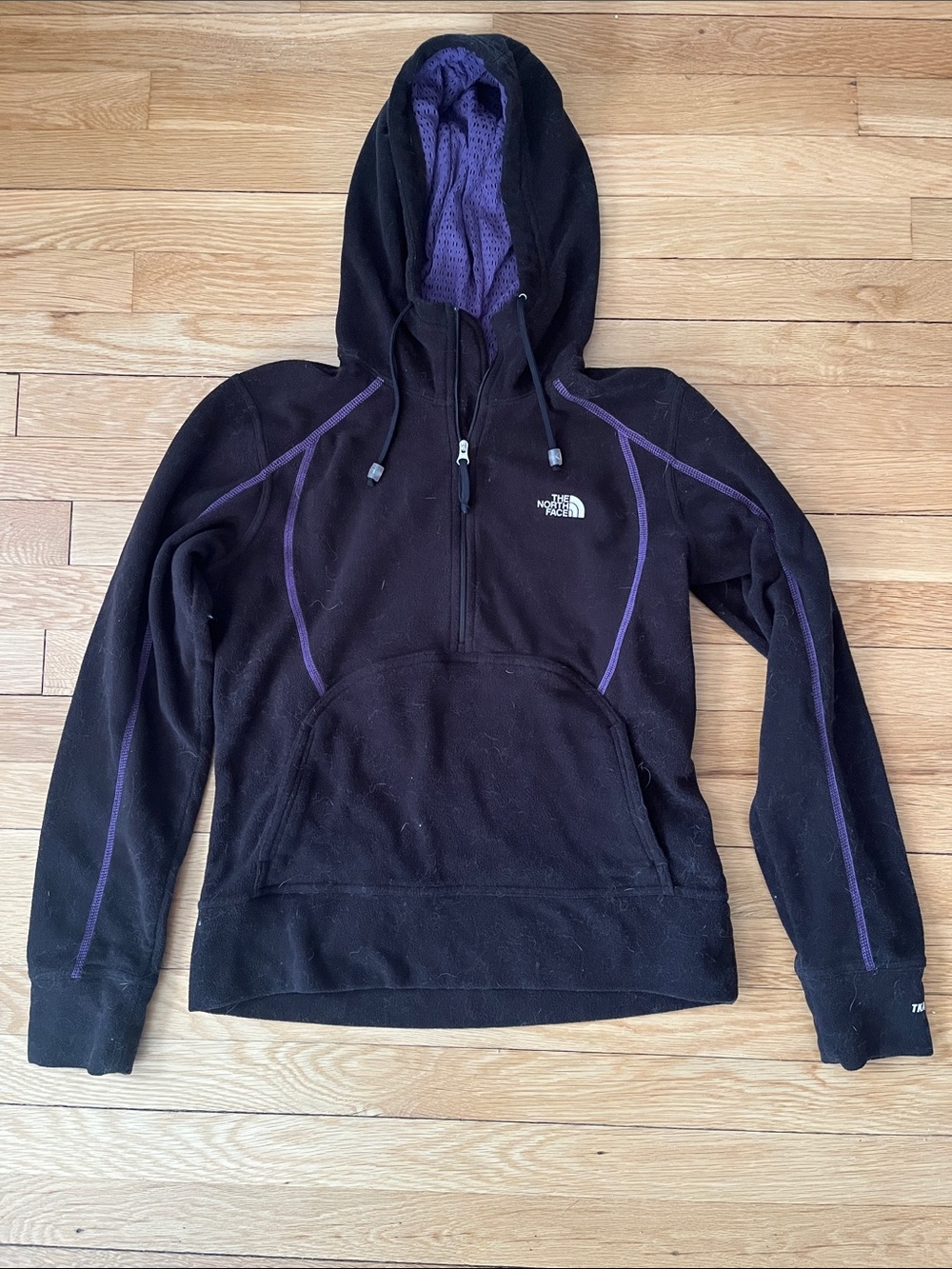 The North Face Black Jacket with Purple Details